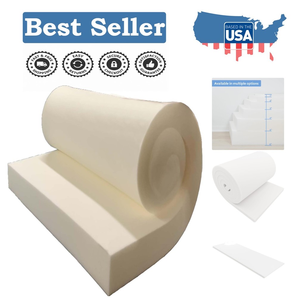 Certipur Certified 44ILD Foam Cushion 1″x24″x72″ for Boat & Car Upholstery