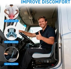 Comfortable & Breathable Driving Seat Cushion for Truck and Office – Dark Gray