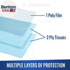 Disposable Dental Bibs 13″X18″ – 3 Ply Waterproof Tattoo Bib Sheet for Patients