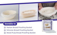 100 Pcs Disposable Non-Woven Bread Proofing Basket Liner Cover Fit 8″ 10″ 11″