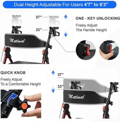 Walkers for Seniors with seat, Rollator Walker with Seat, Walkers for Seniors…