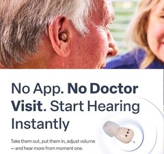 Audien Hearing Atom One CIC Rechargeable OTC Hearing Aids Pair w/ Charging Case