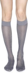 Dr. Comfort Sheer Dot Patterned Knee High 15-20 mmHg Ash Small