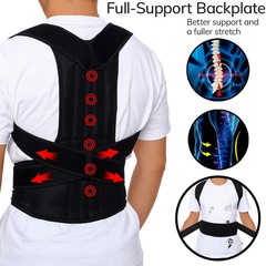 Men / Women Adjustable Posture Corrector Back Support Shoulder Back Brace Belt