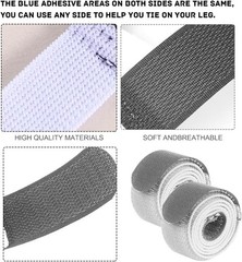 Catheter Leg Bag Straps 26” x 1” NonSlip Adjustable Reusable, 4-Pack, Grey Color