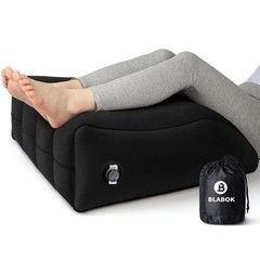 Wedge Pillow for Sleeping – Inflatable Leg Elevation Medium, Black