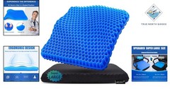 Super Large Gel Seat Cushion for Long Sitting Relief – 19x18x1.65in Cooling C…