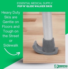 Walker Ski Glides Accessories for Easy Use – 2 Pack, Universal Fit
