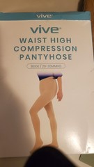 Vive Waist High Compression pantyhouse Beige/20/30MMHG