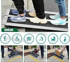 Fit For 8FT Used Home Wheelchair Ramp Non-Skid Folding Aluminum Ramps Steps
