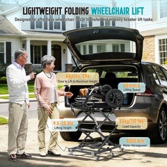 Portable Electric Lift Table Platform for Wheelchair 24-90cm Height Lifting USA