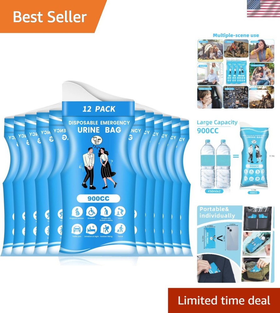Compact Disposable Urine Bags – Emergency Hygiene Solution for Travel & Hiking