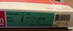 Mediven Plus Compression Stockings Open Toe Calf Socks 20-30 mmHg Beige Size IV