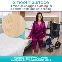 Heavy Duty Transfer Board 30″ x 8″ – Patient Slide Assist for Wheelchair, Bed, C