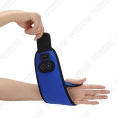 USB Electric Heated Wrist Massage Hand Joint Pain Relief Health Care Brace Blue