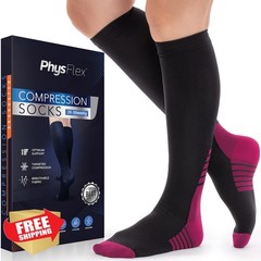 PhysFlex Compression Socks Pink L/XL