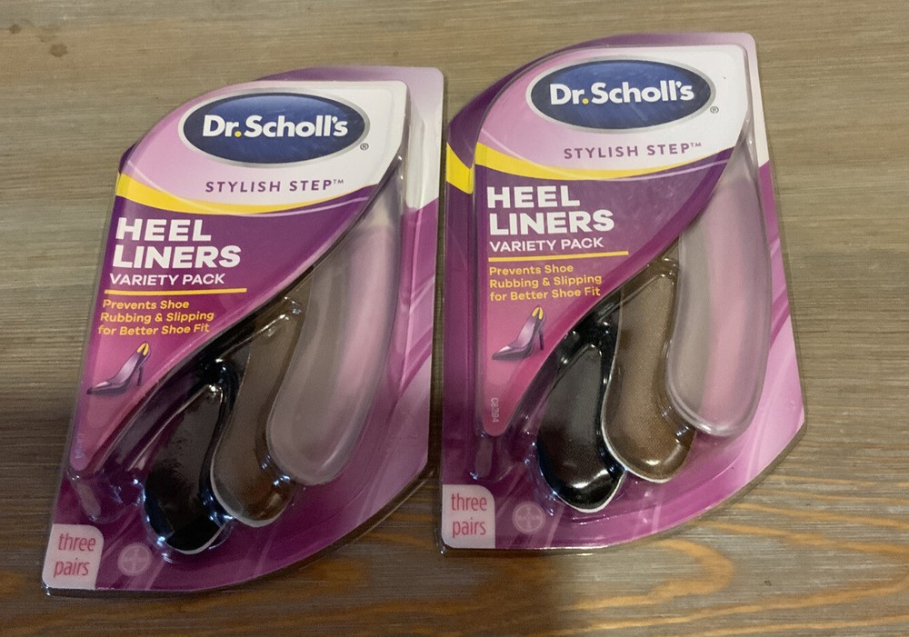 🌍 Dr. Scholl’s heel liners variety pack,Styles Step,Lot Of 2,New ‼️