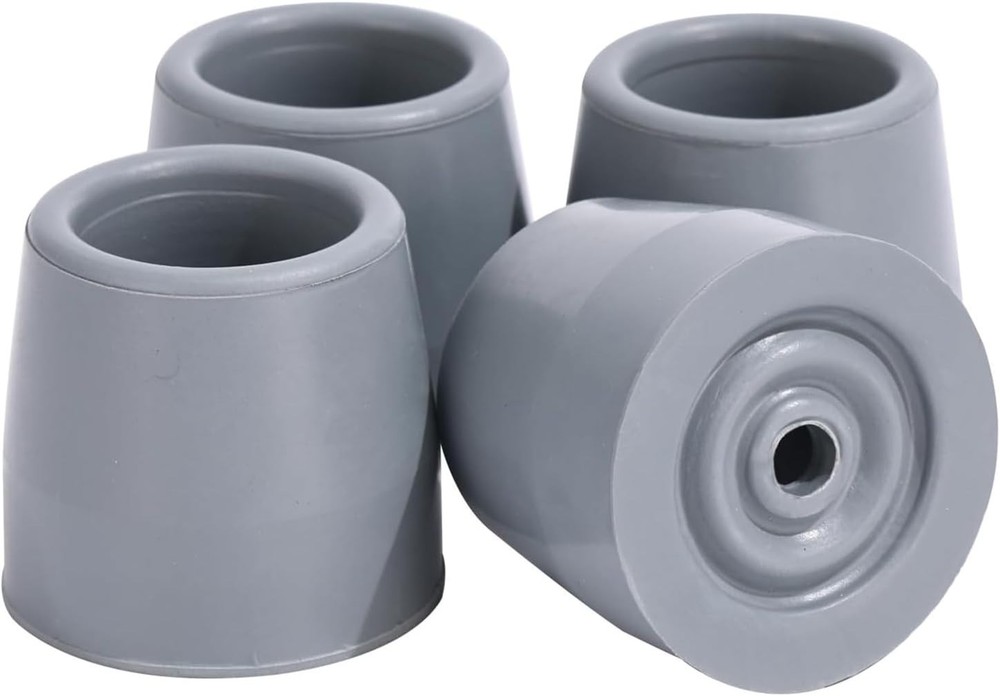 4PCS Walker Tips 1-1/8in Heavy Duty Rubber Replacement Tips for Walkers Chairs