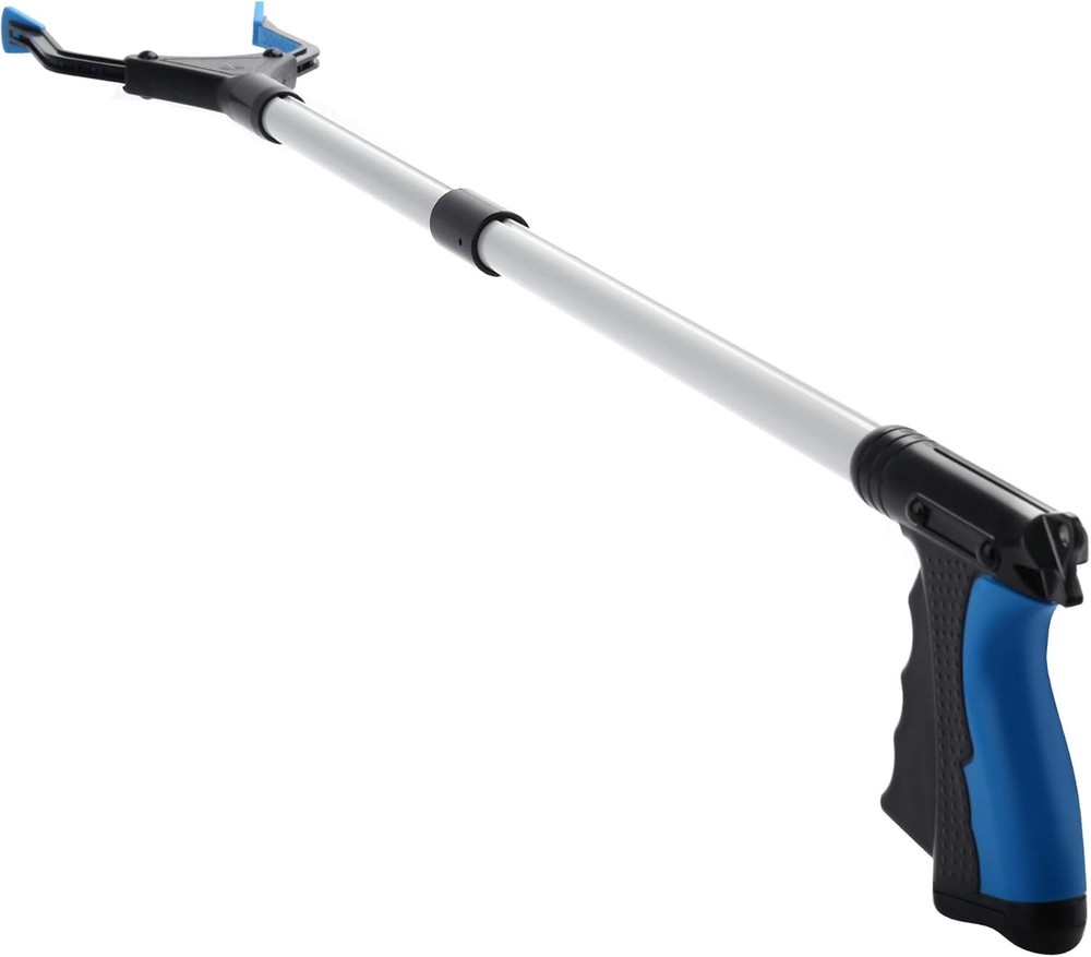 32″ Grabber Reacher Tool for Elderly Lightweight Trash Picker Blue