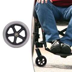 6/8Inch Wheelchair Front Castor Wheels Anti Slip Solid Tire Wheel Replacement