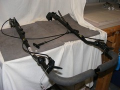 SUNRISE QUICKIE IRIS TILT-IN SPACE WHEELCHAIR PUSH HANDLE W/BRAKE HANDLES*TESTED