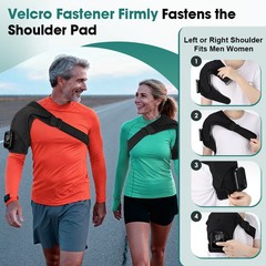 Electric Heated Vibration Shoulder Massager Brace Rotator Cuff Joint Pain Relief