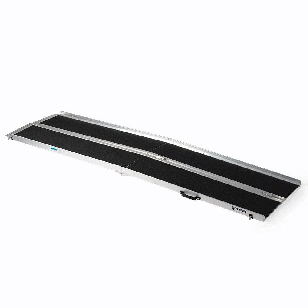 Titan Ramps 8ft Aluminum Multi-Fold Wheelchair Ramp 600 lb 29in Wide