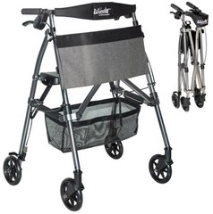 Stander Wonder Rollator Plus, Lightweight Folding Mobility Rolling-Walker, EZ…