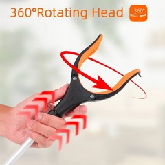 Foldable Reacher Grabber Tool Rotating Jaw & Magnet Trash Picker Heavy Duty