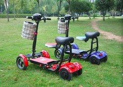 White/Red/Royal Blue Adult Portable Four-wheel Small Foldable Electric Scooter
