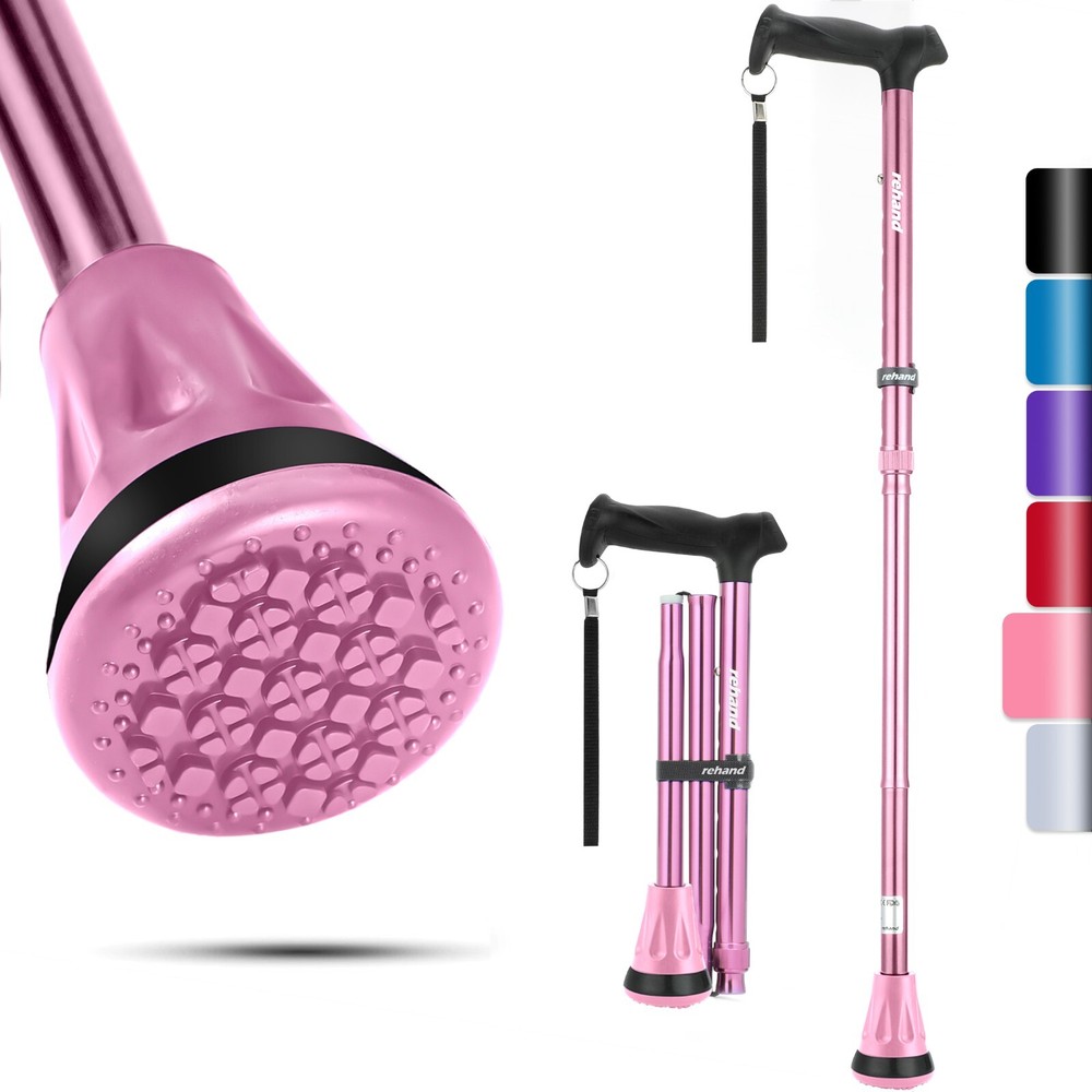REHAND Foldable Walking Canes,Adjustable Height | Lightweight & Durable | Heavy