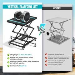 Portable Electric Lift Table Platform for Wheelchair 24-90cm Height Lifting USA