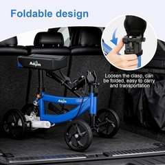 Aojin Steerable Knee Walker Scooter WB-2201 Blue 2773R