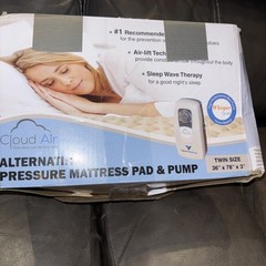 Vaunn Med Alternating Pressure Mattress Pad & Pump – Twin 36”x78”x3” Cloud Air