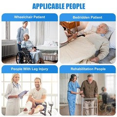 Gait Belt for Senior with 7 Handles, 59″ Anti-Slip Gate Belts Medical for Eld