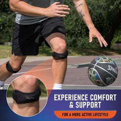 PhysFlex 2 Pack Patella Knee Brace – Of 2, Black (Pack 2)
