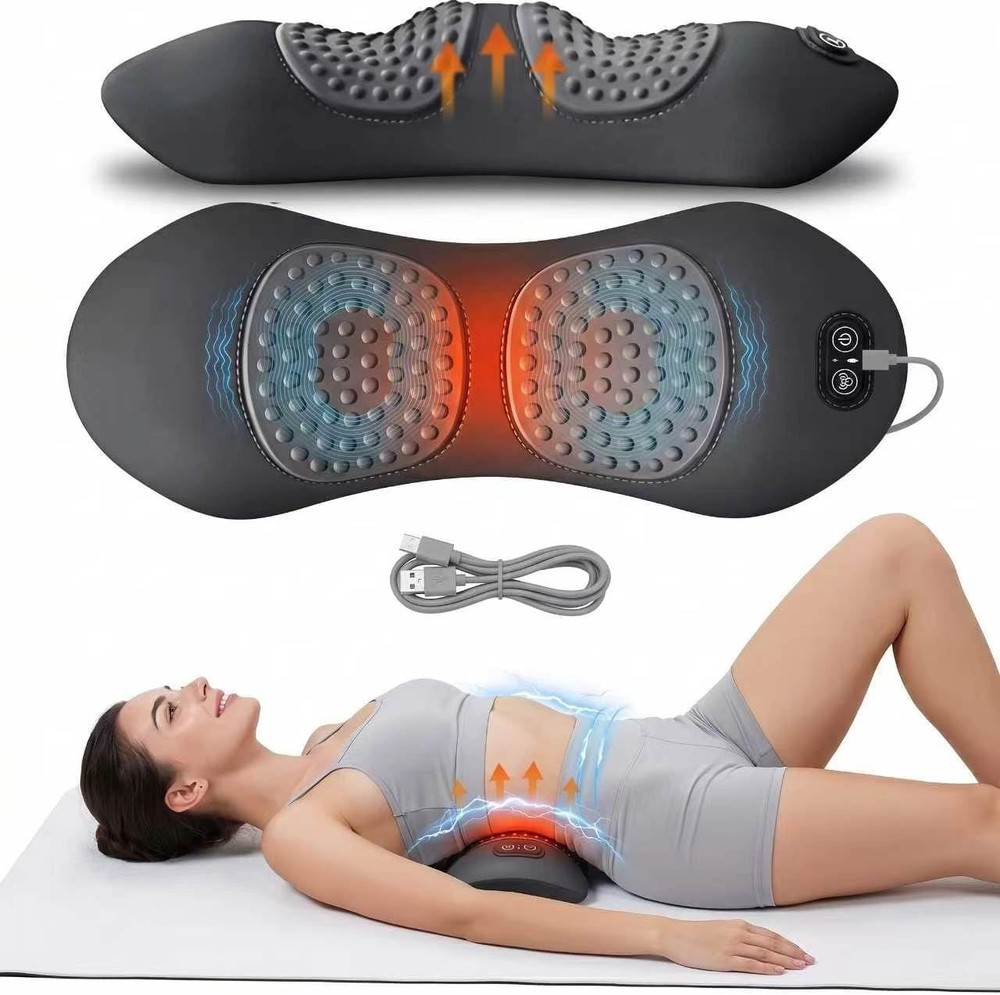 3-in-1 Electric Lumbar Support Pillow, Ergonomic Memory Foam with Heating