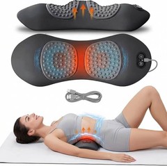 3-in-1 Electric Lumbar Support Pillow, Ergonomic Memory Foam with Heating