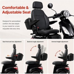 4 Wheel Mobility Scooter 1000W 60V 20Ah 3 Speeds – 6.2/9.3/15.5 mph 500 lbs Load