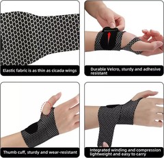 Ultra-Thin Wrist Brace Support for Carpal Tunnel Pain Relief Tendonitis Wraps US