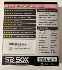 NEW SB SOX Compression Calf Sleeves Size Small Pain Relief Recovery Circulation