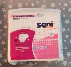 2-Pack SENI Super Quatro Briefs Overnight Absorbency Size Regular 40″ to 50″