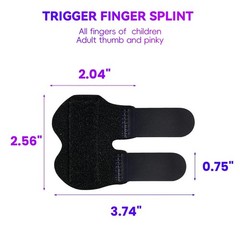 Bozenu 2 PCS Small Finger Splint, Adjustable Trigger One Size, Black(2PCS)