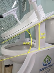 LuxeLift Bidet Powered Toilet Lift Seat Riser Elderly Disabled Seniors HSA/FSA