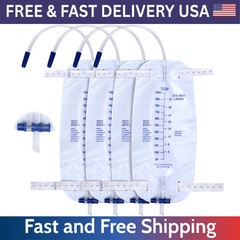 Urinary Drainage Bag 1000ML Urine Catheter Leg Bags 4Pcs with Anti-Reflux Chambe