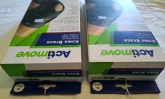 X2 Actimove Knee Brace Wrap Around, Simple Hinges, Condyle Pads XL Black NIB Lot