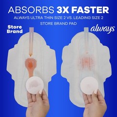 Always Ultra Thin Feminine Pads with Wings for Women, Size 1, Regular 1