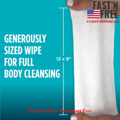5 Pack Assurance Premium Disposable Washcloths, XL Adult Wipes, 96 Ct, Cleansing