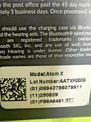 Audien Hearing ATOM X – Rechargeable OTC Hearing Aids NEWEST MODEL NEW $389