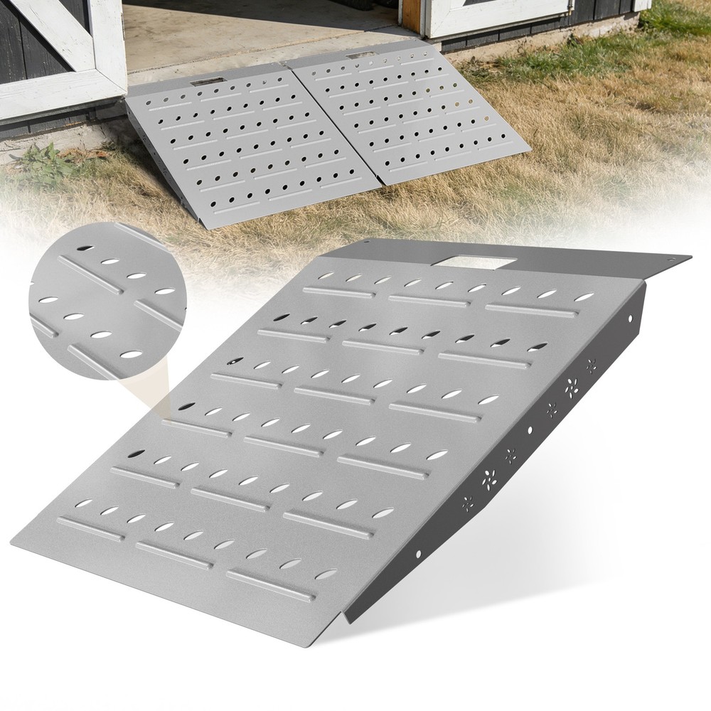 29″x 24″ Shed Ramp Loading Ramp 900LB Alloy Loading Dock Ramp for Garages, Barns